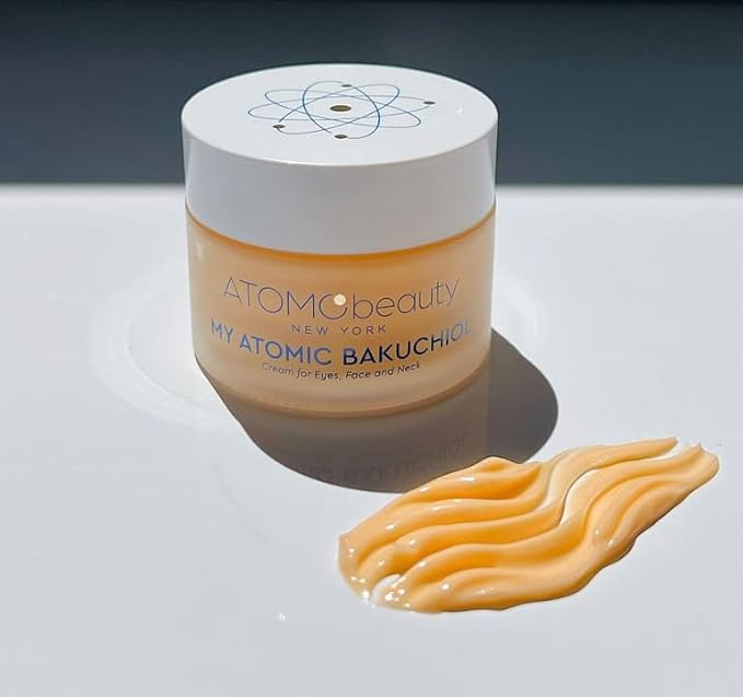 MY ATOMIC BAKUCHIOL Cream for Eyes, Face and Neck – Bakuchiol + Purified Quinoa Seed Polysaccharides | Anti-Aging, Lifting & Brightening | Retinol Alternative | Vegan & Dermatologically Tested – 45ml