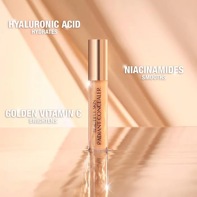 Charlotte Tilbury Beautiful Skin Medium to Full Coverage Radiant Concealer with Hyaluronic Acid – 15.5 Deep