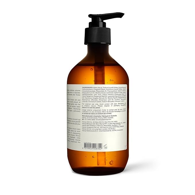 Aesop Volumizing Shampoo and Conditioner Set | Cleanses Hair and Scalp for Soft, Shiny, Fragrant Hair | Paraben-Free + Cruelty-Free | Set of 2 (16.9 oz + 17.5 oz)