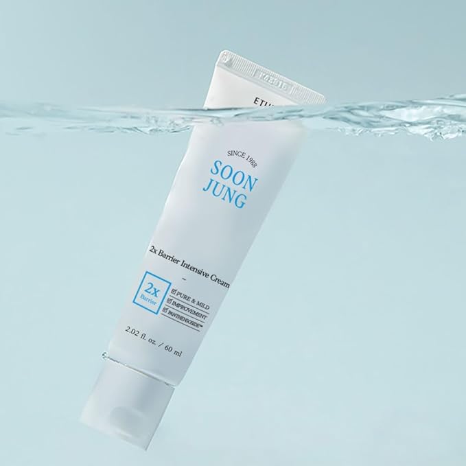 ETUDE SoonJung 2x Barrier Intensive Cream (Original), Hypoallergenic Shea Butter Hydrating Facial Cream for Sensitive Skin, Water-oil Balance & Panthenol, Korean Skin Care (2.02 Fl Oz)