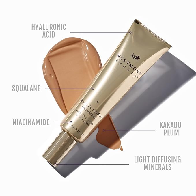 Westmore Beauty Instantly Flawless Foundation - Light 1.2 oz - Foundation Full Coverage, Makeup Foundation, Liquid Foundation, Best Foundation, Light Foundation Foundation Makeup Full Coverage