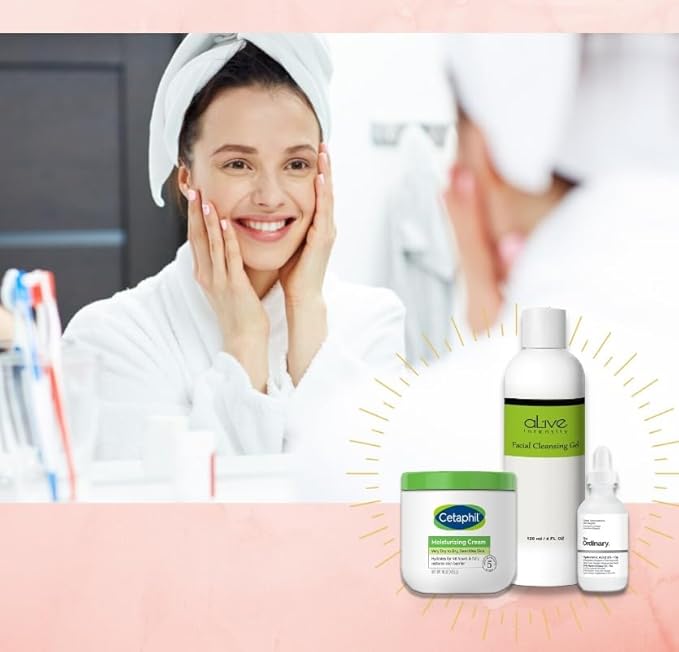 'Cetaphil' Hydrating Moisturizing Cream | The 'Ordinary' Hyaluronic Acid 1 oz. | Cleansing Gel 4 oz.