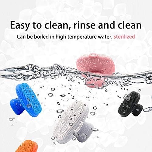 VWMYQ 2 Pack Face Scrubber, Silicone Face Wash Brush - Manual, Waterproof Facial Cleansing & Exfoliating Brushes