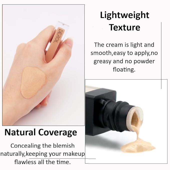 Liquid Concealer Makeup - Natural Coverage & Highly Pigmented Lightweight Concealers 6.5ml (06)