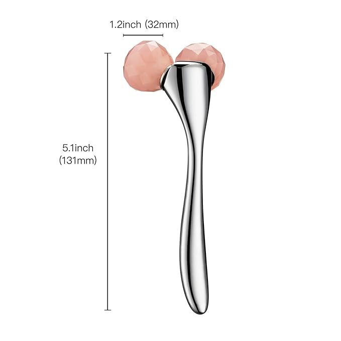 Tekson Faical Roller Massager, 3D Metal Face Massage Tool for Reduce Puffiness, Remove Eye Wrinkles, Face Lift, Increase Firmness, Anti-Aging, Skin Tightening