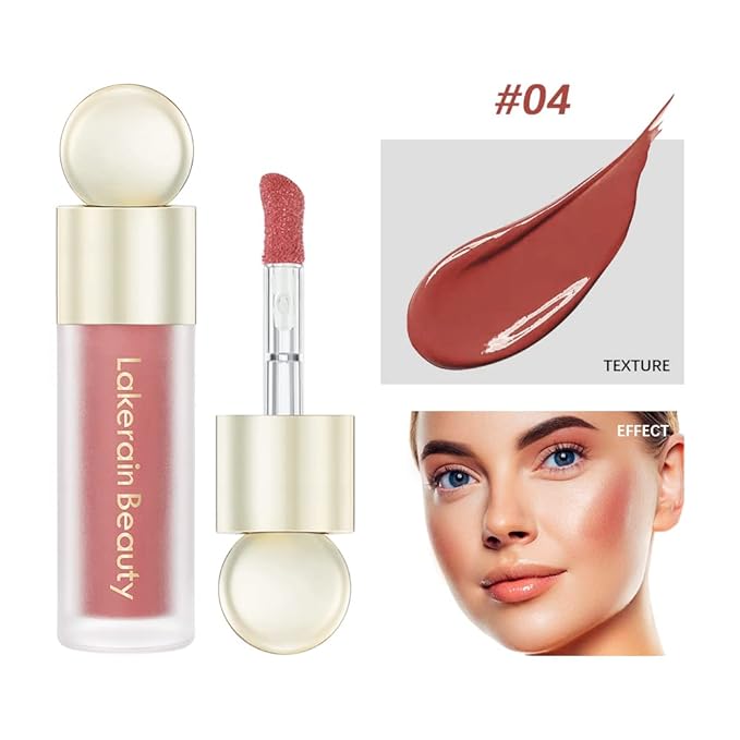 Liquid Blush, Cream Blush For Cheeks, Soft Pinch Liquid Blush, Skin Tint Blush Makeup, Easy To Blend And Color, Long-Lasting, Natural-Looking (04#)