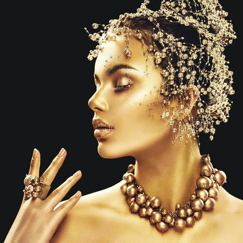 MEICOLY Gold Face Body Paint Stick(1.06 Oz),Cream Blendable Face Paint,Sweatproof Waterproof Body Paint Makeup for Halloween Special Effects SFX Cosplay,Metallic Gold