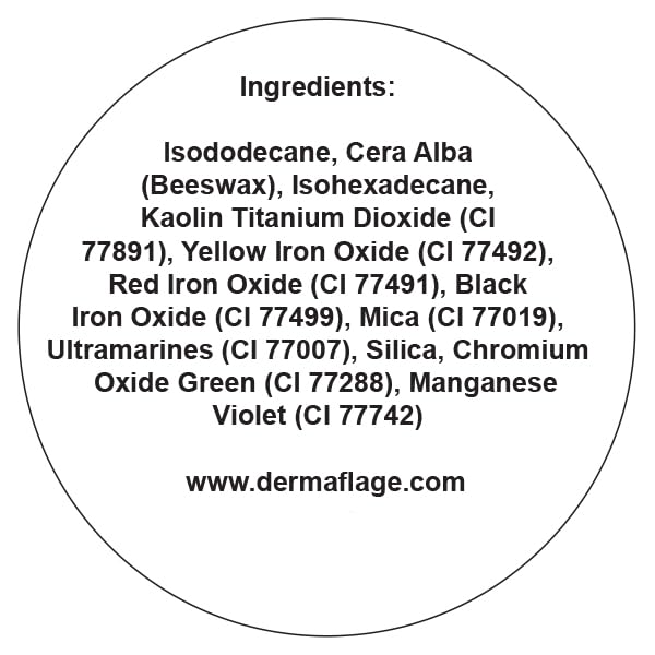 Dermaflage Waterproof Concealer Cream (Fair) - Concealer Full Coverage, Matte Finish for Face & Body - Hides Dark Circles, Tattoos & Acne - Long Lasting Formula Used by Hollywood Makeup Artists