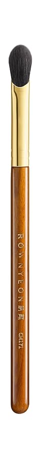 Desert Oak Series Thumb-Shaped Eyeshadow Brush (Small) - Curved Brush Head Mimics Natural Finger Contour, Premium Goat Hair & Bubinga Handle for Lid/Crease Blending (CM 171)