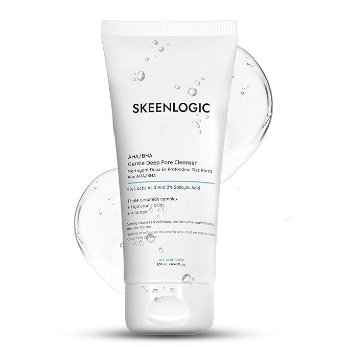 5% Lactic Acid + 2% Salicylic Acid Cleanser –Non-Stripping AHA/BHA Exfoliating Face & Body Wash With Ceramides. Minimizes Pores, Keratosis Pilaris, Acne, Ingrown Hairs & Psoriasis-200ml.