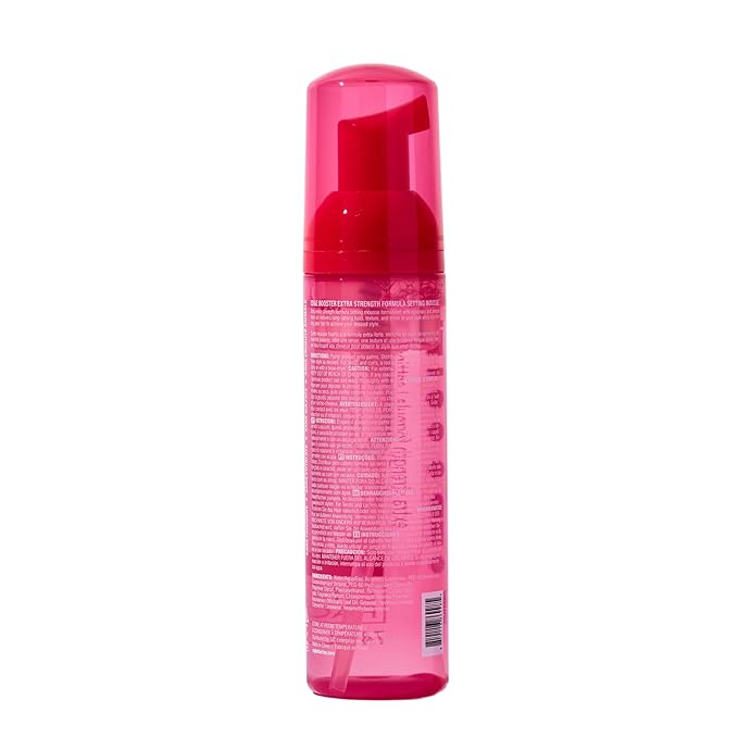 Style Factor EDGE BOOSTER Extra Strength Setting Mousse ā Frizz Control, Extra Volume, and Conditioning ā 2.5oz Pink Beryl Mousse for Curly Hair