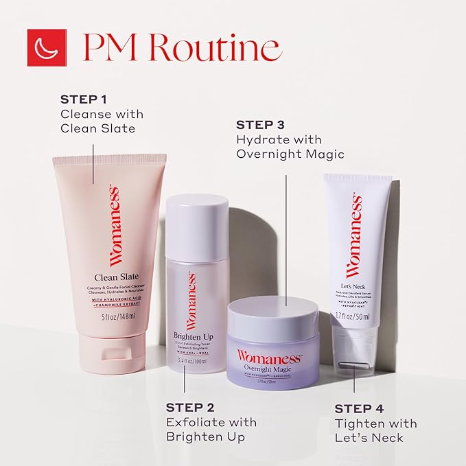 Womaness Let's Neck Firming Serum - Hydrates, Lifts, and Smoothes with Cooling & Massaging Roller Applicator - Cream for Women to Smooth Wrinkles & Tightening Sagging Skin - 50ml Roller