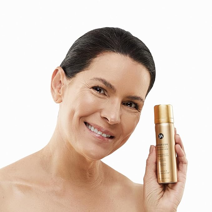 Jerome Alexander Airbrush Foundation Ultra Hydrating, Spray Foundation Makeup with 2x the Active Ingredients, Ultra-Light, Buildable, Full Coverage Formula (Warm Medium)