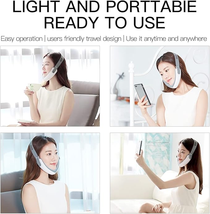 V-Face Electric Double Chin Device,Facial Lifting Machine with Intelligent Remote Control