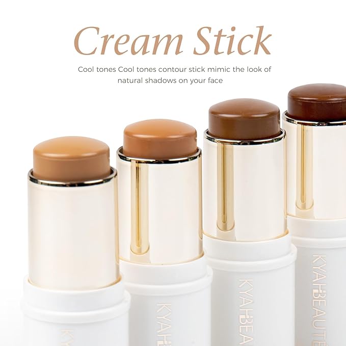 Contour Stick Makeup, Cream Contour Stick for A Naturally Sculpted Look,Long-Wear & Hydrating Formula, Buildable Color for Medium to Tan| Vegan & Cruelty-Free | 15g/0.53fl.Oz