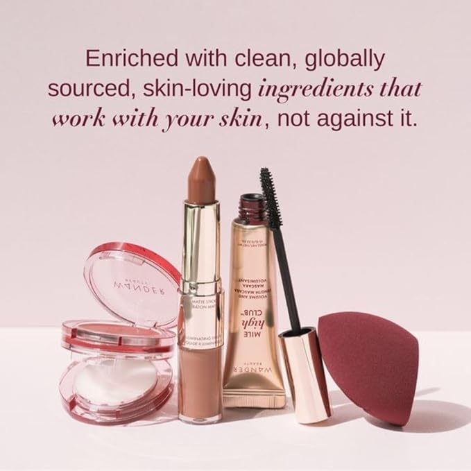 Wander Beauty On-the-Glow Blush and Illuminator - Coral Rose/Nude Glow - 7-in-1 Hydrating Cream Blush & Highlighting Stick - Stick Blush for Cheeks, Lip, & Body - Highlighter Makeup & Blush - 0.4 oz