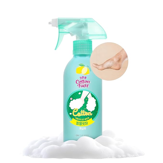 Cotton Foot - Foot Shampoo Soap (Lemon, 13fl oz) - Refreshing Cleanse Spray, Deodorizing Foot Care Wash. Foaming Wash, Easy to Use