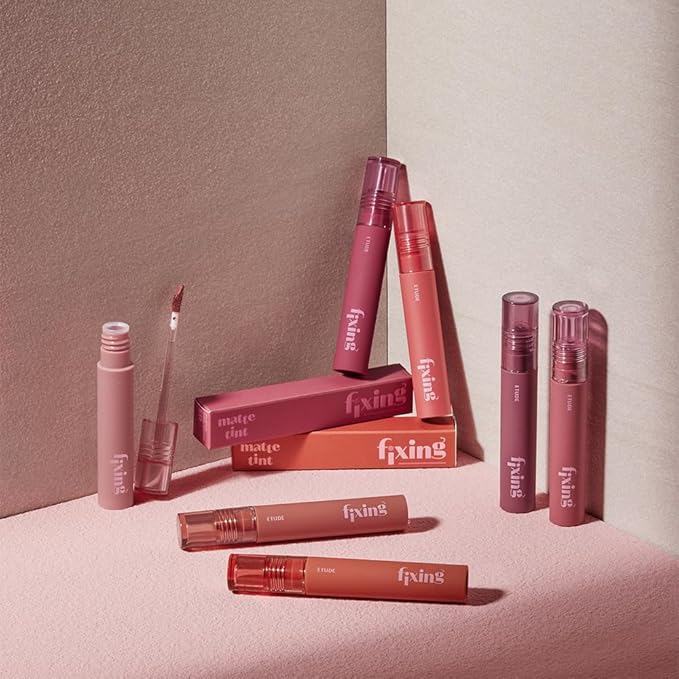 ETUDE Fixing Tint #01 Analog Rose (4g) | Long Lasting High Pigmented Liquid Lipstick | Waterproof Lightweight Matte Finish Lip Stain | Full Coverage | Korean Makeup, Kbeauty