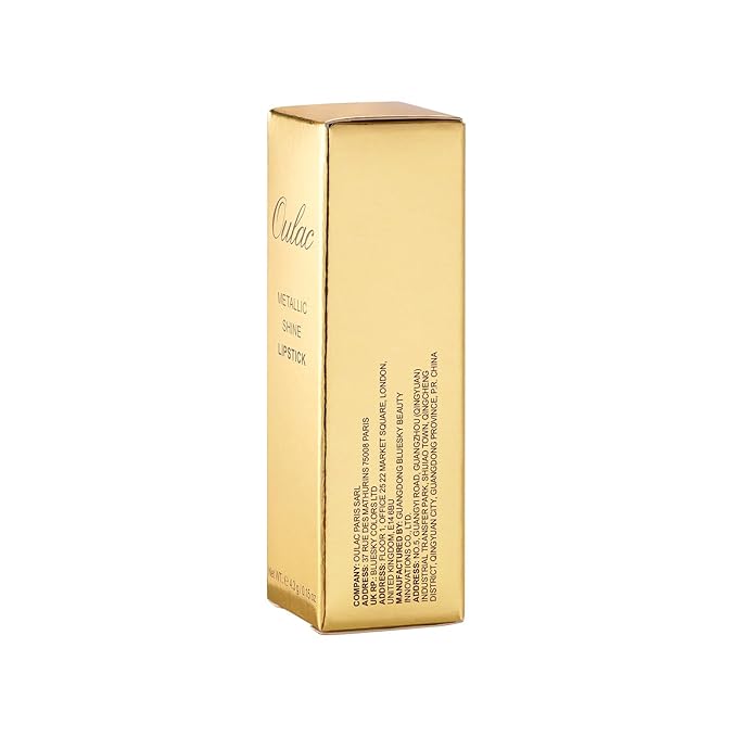 Oulac Glitter Gold Lipstick for Women with Metallic 3D Shine Lightweight Hydrating Formula, High Impact Lip Color, Vegan Beauty, Full Coverage Lip Makeup, Christmas Gifts for Women, Celebration(18)
