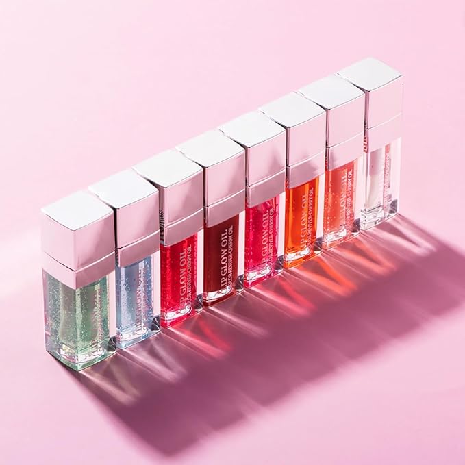 Hydrating Lip Glow Oil Moisturizing Plumping Lip Tint Lip Gloss Transparent Lip Balm Long Lasting Nourishing Repairing Lightening Lip Lines (000#+012#)