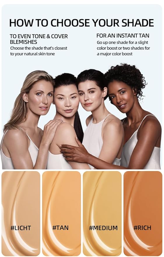 Body Perfector Cream,All-Over Complexion Perfector, Concealer Evens Skin Tone Sweat-Proof Non-fading Makeup, Long-Lasting CC Foundation, Waterproof Transfer-Resistant Skin Tint (LICHT)