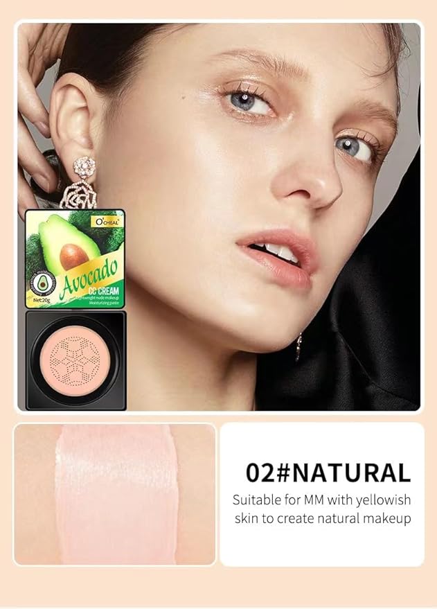 Mushroom Head Air Cushion BB Cream Foundation Cream for Face Makeup Concealer Cushion for Face Comestics Make Up Cushion Compact Ivory