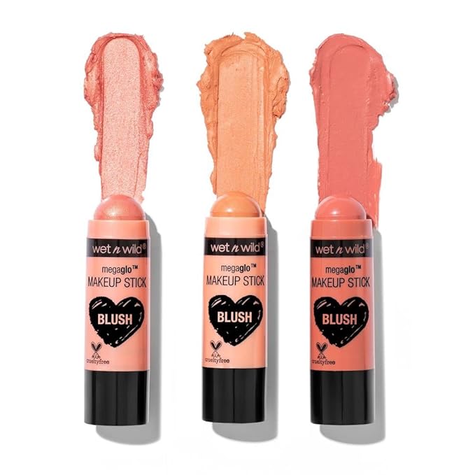 wet n wild MegaGlo Makeup Stick, Buildable Color, Versatile Use, Cruelty-Free & Vegan - Hustle & Glow