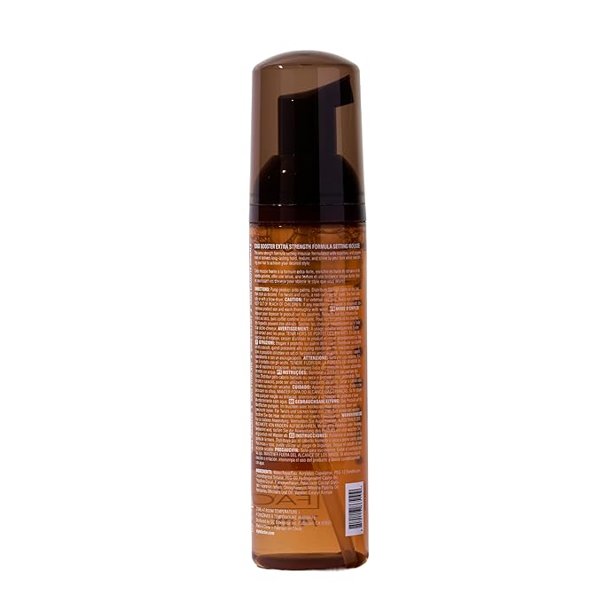 Style Factor EDGE BOOSTER Extra Strength Setting Mousse ā Frizz Control, Extra Volume, and Conditioning ā 2.5oz Amber Mousse for Curly Hair