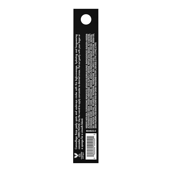 e.l.f. Hydrating Camo Concealer, Lightweight, Full Coverage, Long Lasting, Conceals, Corrects, Covers, Hydrates, Highlights, Tan Neutral, Satin Finish, 25 Shades, All-Day Wear, 0.20 Fl Oz