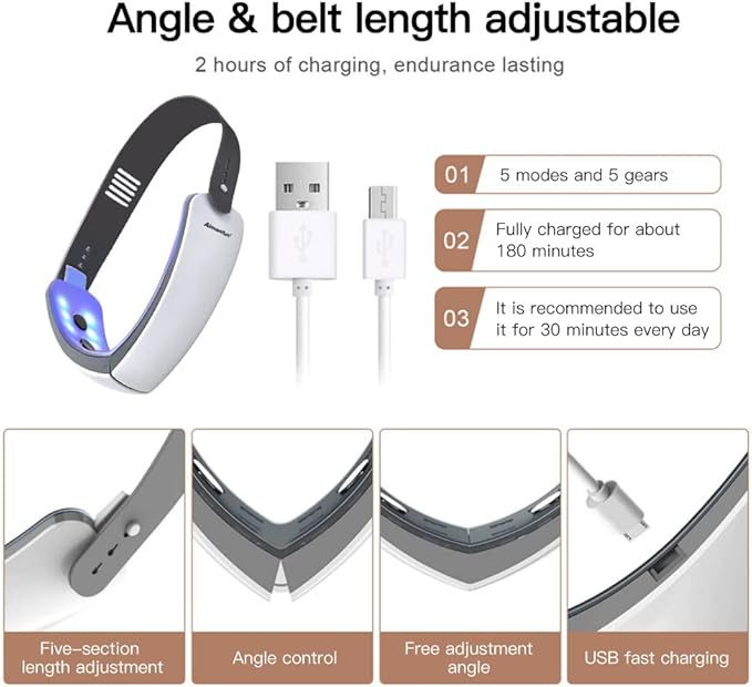 V-Face Electric Double Chin Device,Facial Lifting Machine with Intelligent Remote Control
