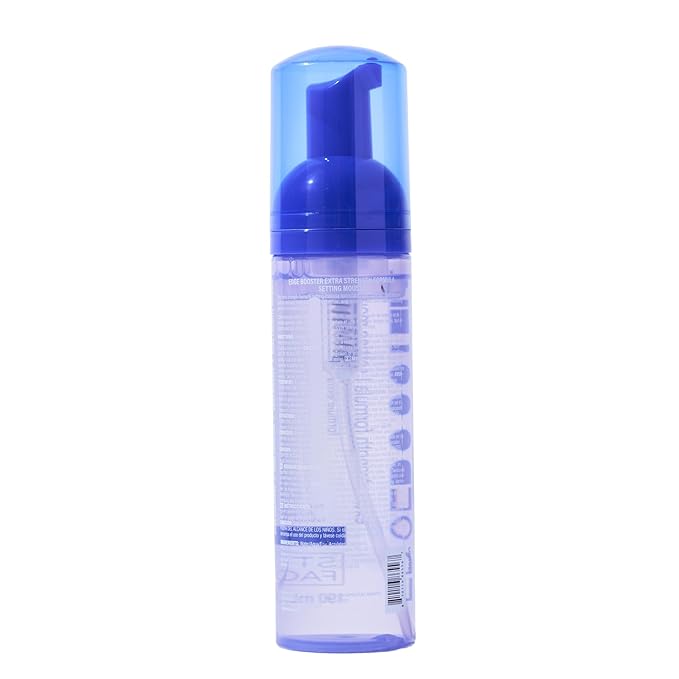 Style Factor EDGE BOOSTER Extra Strength Setting Mousse ā Frizz Control, Extra Volume, and Conditioning ā 6.4oz Blue Sapphire Mousse for Curly Hair