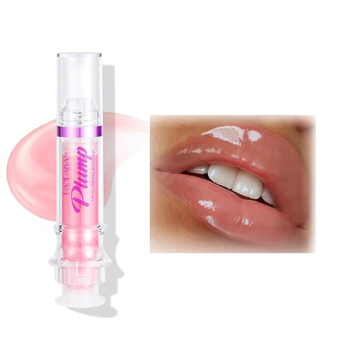Natural Spicy Lip Plumping Booster Lip Plumping Oil,Lip Plumper Gloss, Ultra-Hydrating & Nourishing Plump and Pout Lip Plumper, Glossy Finish Fuller Lip Plumping Lip Gloss for Women Girls(01#)