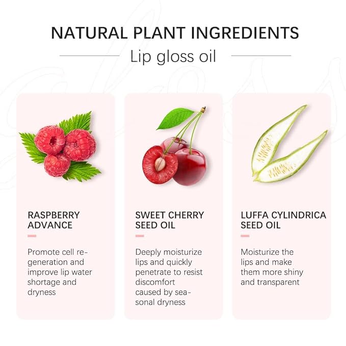 Plumping Lip Oil - Hydrating Lip Oil Plumping Lip Gloss, Crystal Jelly Moisturizing Lip Oil/Polished Lip Oil Lines/Tint Moisturizing Transparent Lip Balm Care Stick (Rosewood)