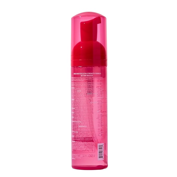 Style Factor EDGE BOOSTER Extra Strength Setting Mousse ā Frizz Control, Extra Volume, and Conditioning ā 6.4oz Pink Beryl Mousse for Curly Hair