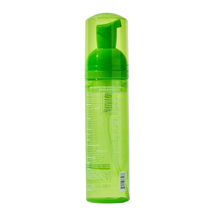 Style Factor EDGE BOOSTER Extra Strength Setting Mousse ā Frizz Control, Extra Volume, and Conditioning ā 6.4oz Emerald Mousse for Curly Hair