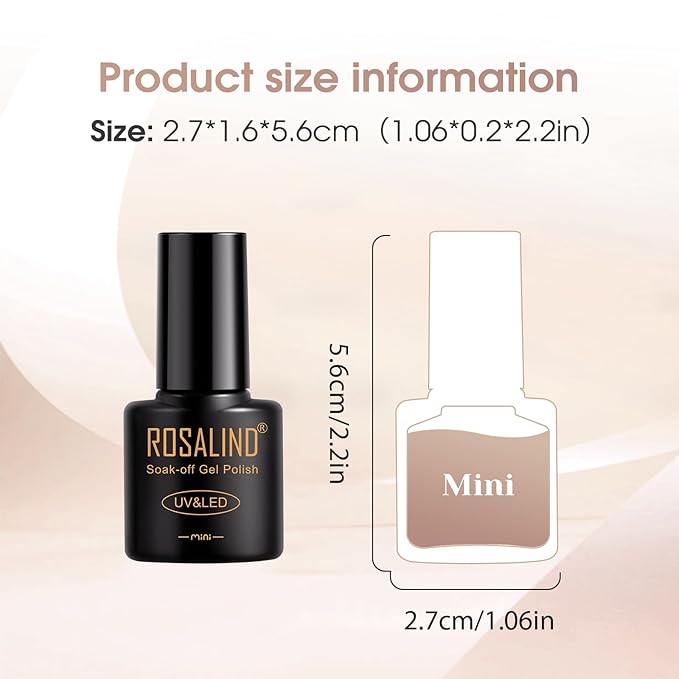 ROSALIND Nude Brown Gel Nail Polish Set, 8 Colors White Nude Brown Gel Polish, Beige Tan Caramel Coffee Gel Polish Collection Nail Art Gift DIY at Home
