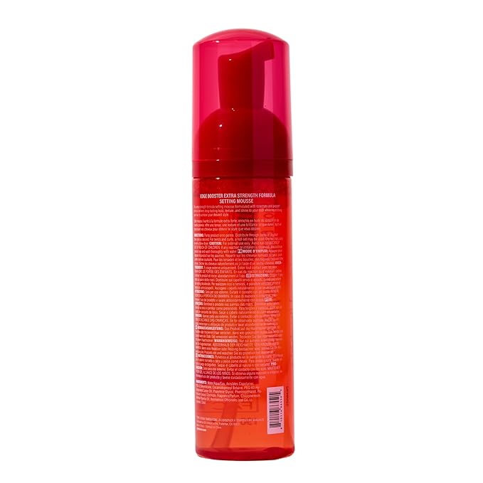 Style Factor EDGE BOOSTER Extra Strength Setting Mousse ā Frizz Control, Extra Volume, and Conditioning ā 6.4oz Ruby Mousse for Curly Hair