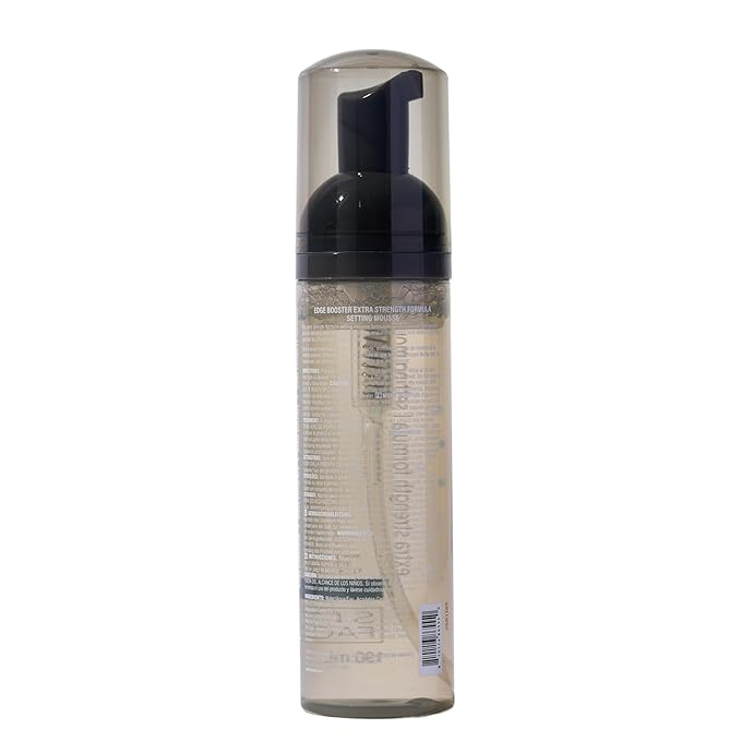 Style Factor EDGE BOOSTER Extra Strength Setting Mousse ā Frizz Control, Extra Volume, and Conditioning ā 6.4oz Hematite Mousse for Curly Hair