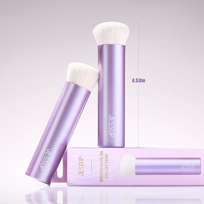 Jessup Foundation Brush for Liquid Makeup, Face Kabuki Makeup Brush for Contour Powder Blush and Bronzer, Ultra-Soft Fiber Perfect for Blending Liquid AS003