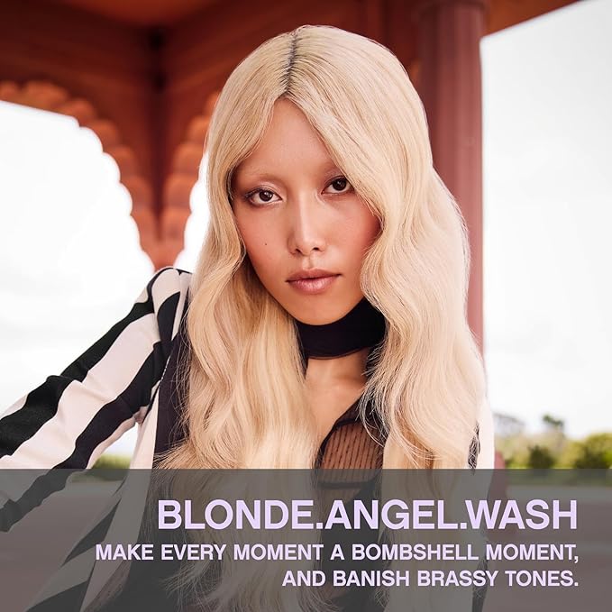 KEVIN.MURPHY BLONDE.ANGEL.WASH - Blonde Shampoo - Purple Shampoo for Blonde & Grey Hair - Colour Enhancement Hair Care - Colour Safe - Paraben & Sulphate Free - 250 mL /8.4 fl oz