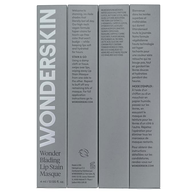 Wonderskin Wonder Blading Lip Stain Peel Off Masque - Long Lasting, Waterproof and Transfer Proof Pink Lip Tint, Matte Finish Peel Off Lip Stain (First Kiss Masque)