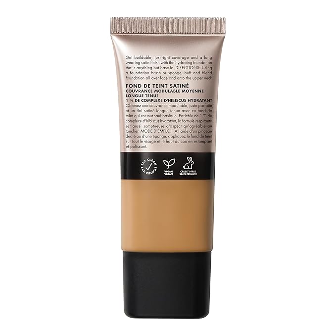 e.l.f. Soft Glam Foundation, Medium Coverage, Long-Lasting & Buildable Foundation For A Smooth, Satin Finish, Vegan & Cruelty-Free, 40 Tan Warm