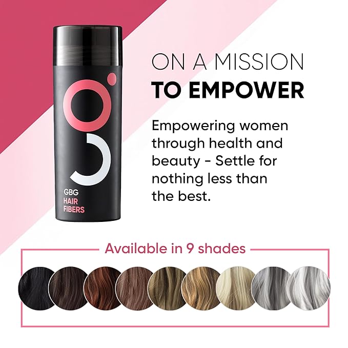 GBG Hair Fibers for Thinning Hair & Bald Spots (Auburn) - 25g Bottle - Conceals Hair Loss - Instant Cover Up & Volume in 30 Seconds, Hair Powder for Women & Men - Cruelty Free