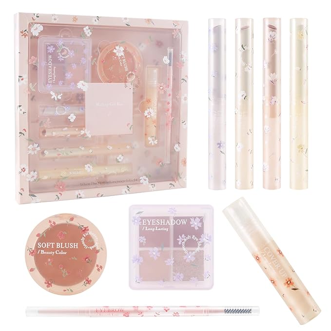 Makeup Kit for Women Full Kit Multipurpose Makeup Sets Gifts,include Lip Gloss,Blush,Eyebrow Pencil,Eyeshadow Palette,Concealer
