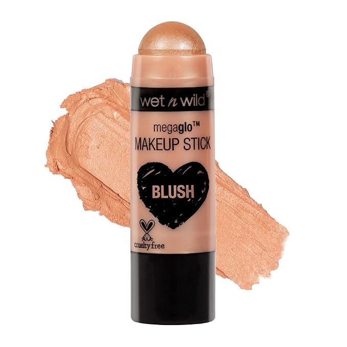 wet n wild MegaGlo Makeup Stick, Buildable Color, Versatile Use, Cruelty-Free & Vegan - Hustle & Glow