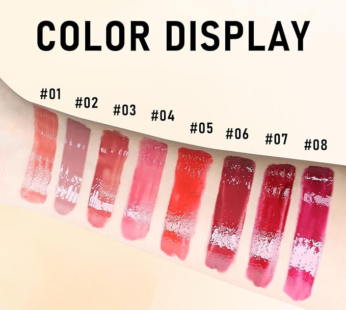 Lip Balm Click Slick, Honey Melting Lip Glow Oil, Moisturizing and Long-lasting Lip Plumper, Non Sticky Lipstick with Coconut Oil (08 Mulberry)