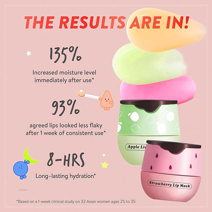 Bee Lip Balm Honey Pot, Apple Lime Sleeping Lip Mask Overnight Hydrating Dry and Crack Lip Exfoliator Scrubs Propolis Lip Balm (Apple Lime)