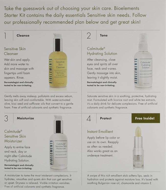 Bioelements Starter Kit for Sensitive Skin