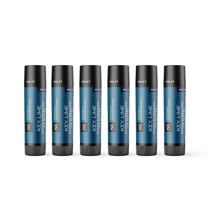 Natural Inspirations Ultra Hydrating SPF 30 Lip Butter 6 Piece Set, Key Lime