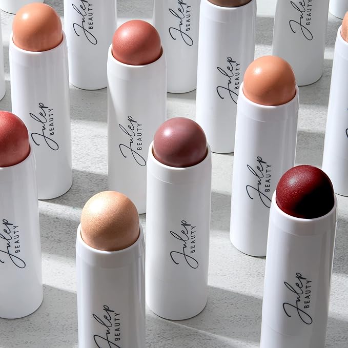 Skip The Brush Contour Duo - Cream to Powder Multi-Purpose Makeup Sticks - Pigmented, Buildable Color for Eyes, Cheeks, and Lips - Melted Cocoa + Golden Guava